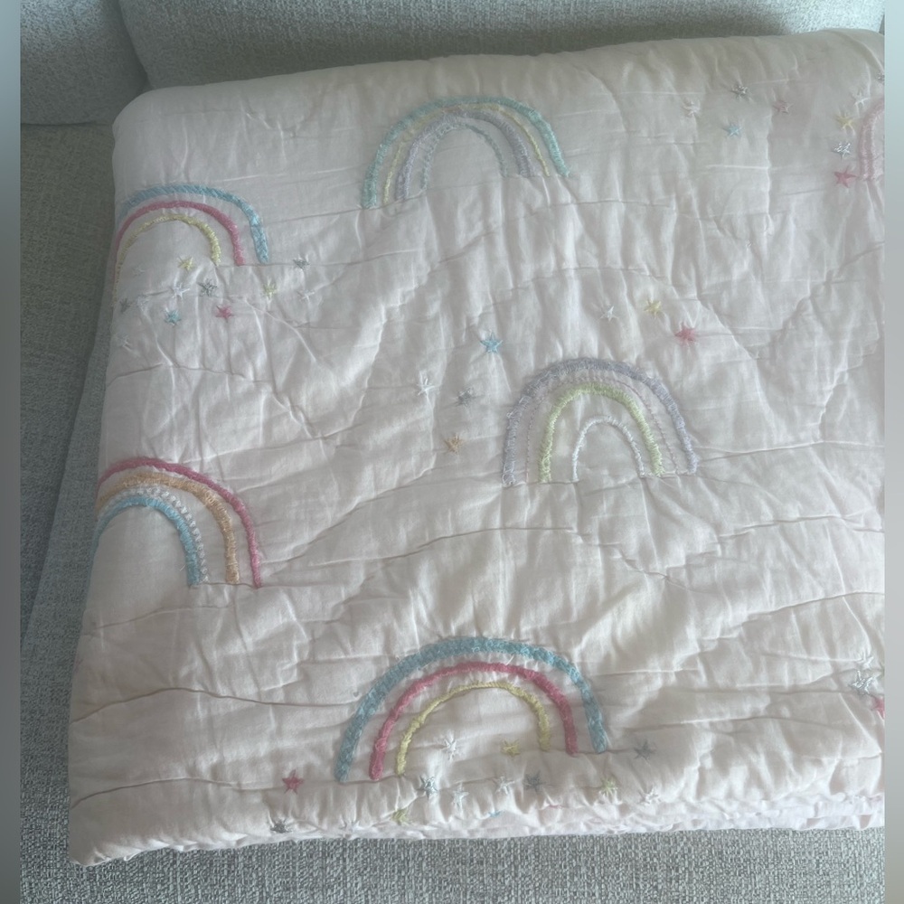 Pottery Barn Kids Light Pink Quilt